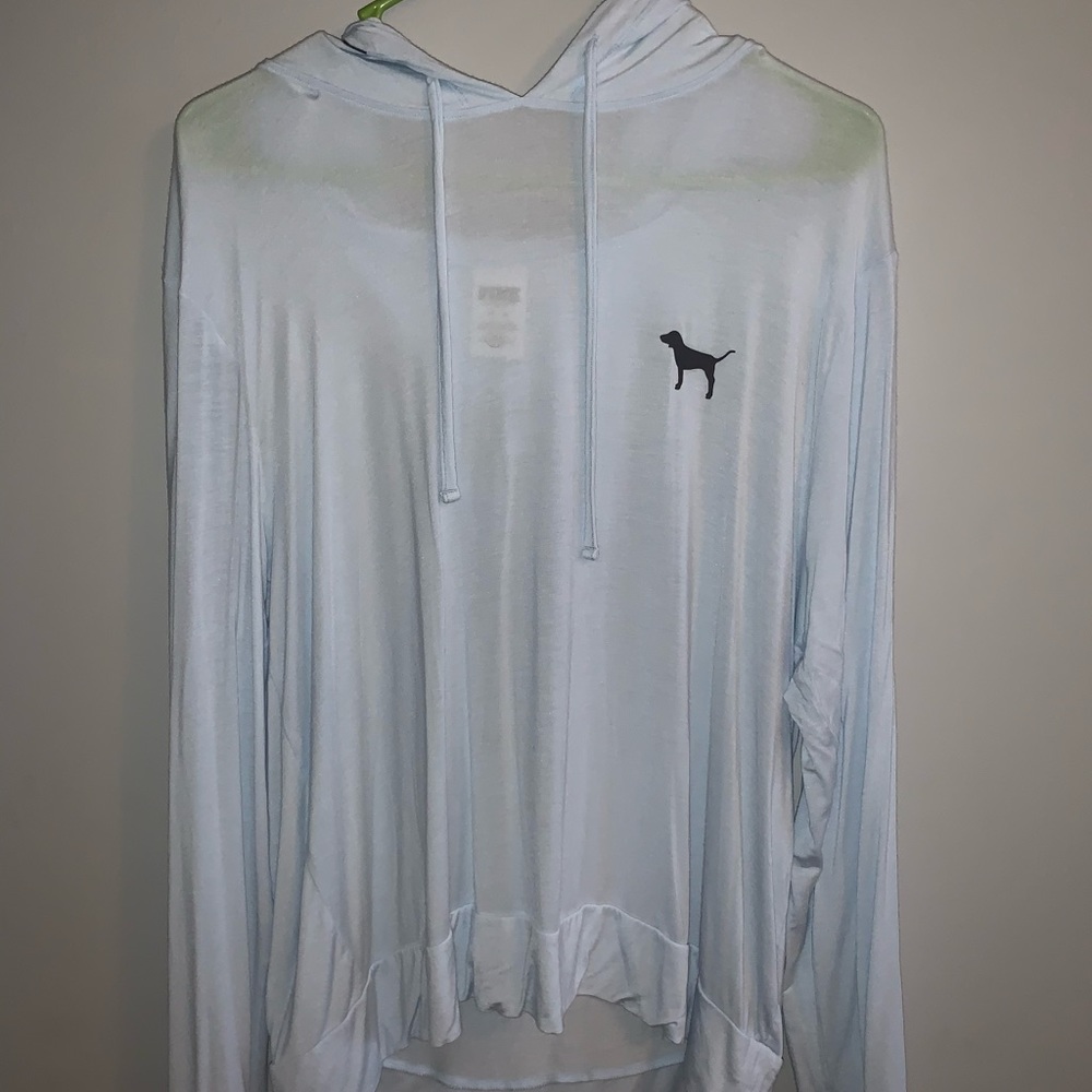 Pink hooded pullover